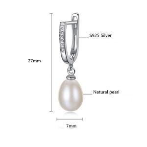 dimensiuni cercei din argint Annabelle cu perle naturale